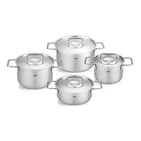 Thumbnail for Fissler Pure Collection / Edelstahl-Kochtopfset, 4-teilig, Töpfe mit Metall-Deckel (3 Kochtöpfe,1 Bratentopf) - Induktion, Groß im Sale