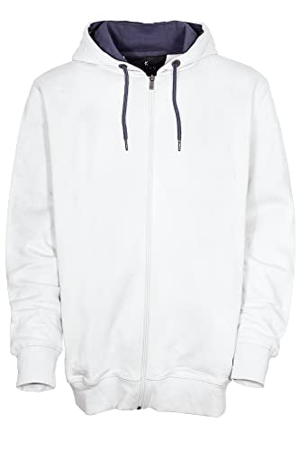 Kitaro Sweatjacke Kapuzenjacke Hoody Sweatshirt Herren Basic, Farbe:hellgrau, Herrengrößen:3 im Sale