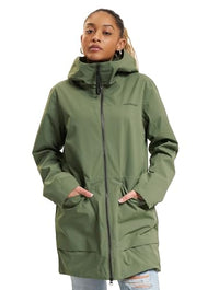 Thumbnail for Didriksons W Folka Parka 6 Olive - Modern waterproof women's parka, on sale