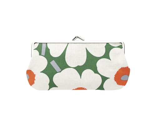 Silmälasikukkaro Mini Unikko Purse - Green, Cotton, orange im Sale