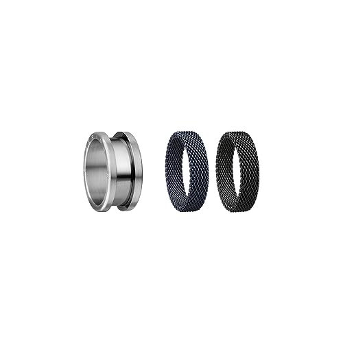 BERING Austauschbar Ring Set für Herren in Silber, Schwarz & Blau mit einzigartigem Twist- & Change System, Symphony-Set-B im Sale