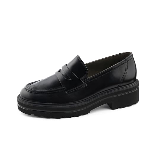 Paul Green Damen Loafer, Frauen Slipper,Schlupfschuhe,schluepfschuhe,College Schuhe,Businessschuhe,Slip-ons,Mokassins,Schwarz (SCHWARZ),39 im Sale