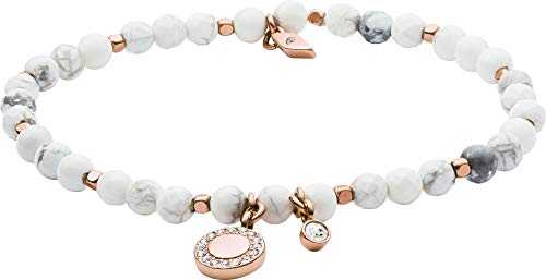 Fossil Armband Für Frauen Wellness, Innenlänge:165mm Rosa Halbedelstein Armband, JA6922710 im Sale
