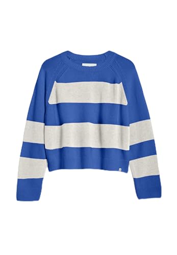 ARMEDANGELS Damen Pullover Loose Fit aus Bio-Woll Mix DILIRIAA Stripes Loose Fit Warm Blue-Oatmilk im Sale
