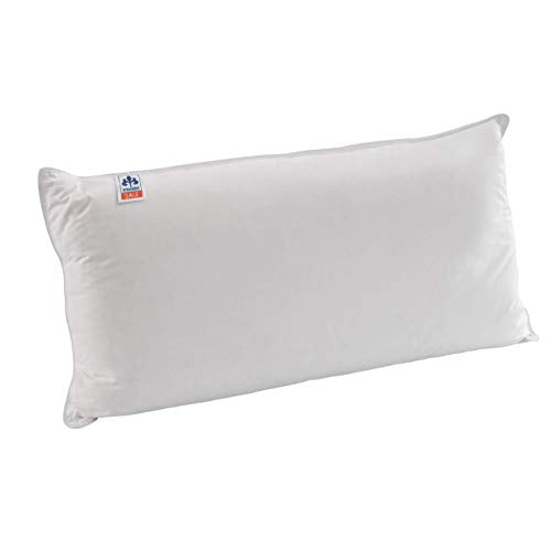 Irisette Dreikammerkissen Daunen-Nackenstützkissen Theo mit Viscoschaumkern und feinstem Mako-Satin Baumwollbezug, x 80 cm, weiß im Sale