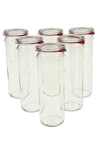 Thumbnail for Weck Zylindergläser, 600 ml, 21 cm hoch, 6 Stück Klassisches Design, in Deutschland hergestellt. Modell 905. im Sale