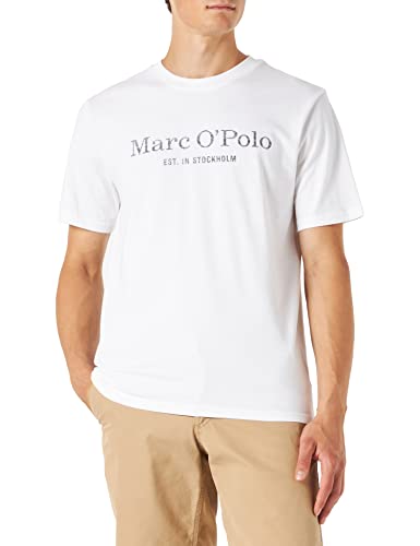 Marc OߴPolo Herren T-Shirt aus Bio-Baumwolle mit Rundhalsausschnitt, Weiß (White), im Sale