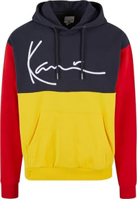 Thumbnail for Karl Kani Signature Block Teddy Hoodie Yellow/Navy/red Yellow im Sale