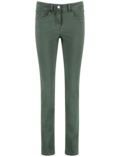 Gerry Weber Damen 5-Pocket Jeans SOL꞉INE BEST4ME Slim Fit unifarben reguläre Länge Moss 34 im Sale