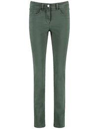 Thumbnail for Gerry Weber Damen 5-Pocket Jeans SOL꞉INE BEST4ME Slim Fit unifarben reguläre Länge Moss 34 im Sale