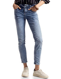 Thumbnail for STREET ONE Damen A377775 Jeans Slim Fit, Light Blue Random Wash, 33W / 28 im Sale