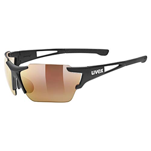 uvex sportstyle 803 race CV V - Sportbrille für Damen und Herren - konstraststeigernd & verspiegelt - selbsttönend - black matt/red - one size im Sale