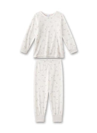 Thumbnail for Sanetta Girls' Pajamas Beige | High-quality and comfortable pajamas made of cotton velour for girls. Pyjama set for girls 116 on sale