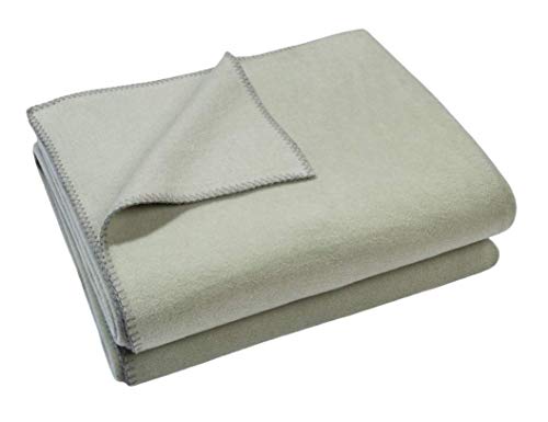 Zoeppritz Soft-Fleece Decke 110x150 Milky Green im Sale
