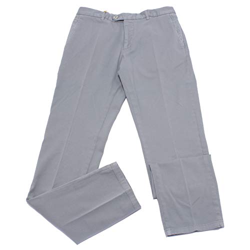 Etro 5840Y Pantalone Uomo Light Gray Delave Slim FIT Cotton Trouser Men [54]