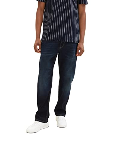 TOM TAILOR Herren 1013423 Trad Relaxed Jeans, 10120 - Used Dark Stone Blue Denim, 33W / 32L EU im Sale