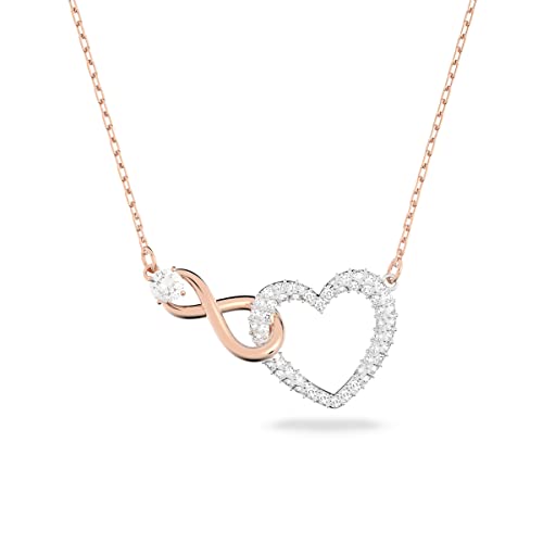 Swarovski Hyperbola Y-Necklace, Infinity, White, Rose Gold Plated on Sale