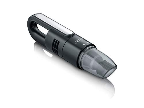 Graef Akku-Krümelsauger KC502EU, herausnehmbares 2-Fach Filtersystem HEPA F6 x Nylon Filter, 7.4V Li-Ionen Akku, 2000mAh, beutellos, Schwarz im Sale