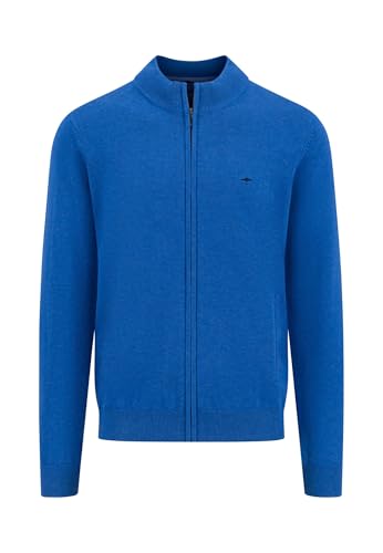 FYNCH-HATTON Strickjacke aus Baumwolle mit Stehkragen Strong Blue/ im Sale
