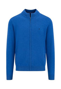 Thumbnail for FYNCH-HATTON Strickjacke aus Baumwolle mit Stehkragen Strong Blue/ im Sale