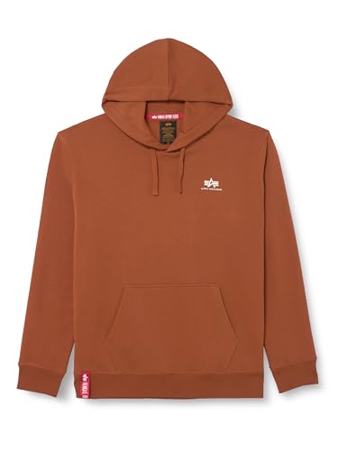 Alpha Industries Basic Small Logo Hoodie für Herren Hazel Brown im Sale