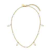 Thumbnail for Purelei Pearl Drop Kette (Gold), Wasserfeste Halskette mit Perlen für Frauen, Elegante Halskette aus Edelstahl, Geschenk für Frauen, 35-40 cm Länge verstellbar im Sale