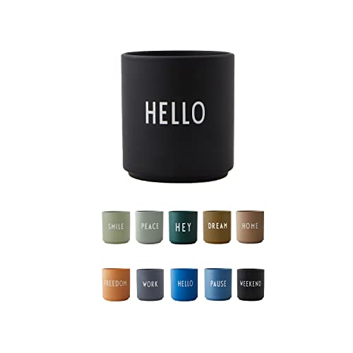 Design Letters Favorite Mug HELLO | Coffee Mug Christmas Gifts for Men and Women | Mug with Saying | Porcelain Coffee Mug | Ideal for Christmas Decorations Indoors, Christmas Table Decorations | 250 ml on Sale