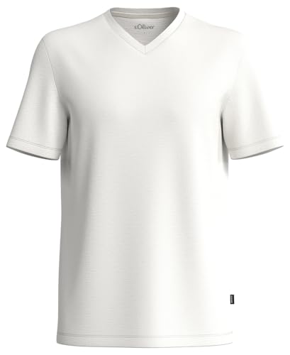 s.Oliver Men's 2153000 T-Shirt, White 0120, on sale