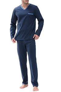 Thumbnail for Mey Nightwear Series Leongatha Men's Pyjamas Long Yacht Blue S(48) on Sale