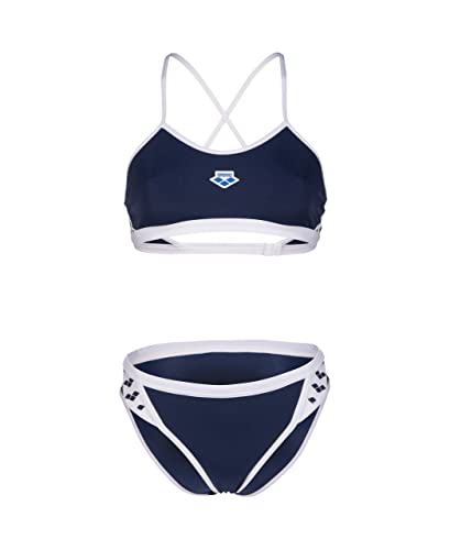 ARENA Damen Icons Zweiteiliger Badeanzug, Navy-weiß, 40 im Sale