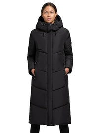 Thumbnail for khujo Damen Wintermantel Warmer Steppmantel extra lang mit zahlreichen Taschen und großer Kapuze Sonje6-YM Dark Navy im Sale