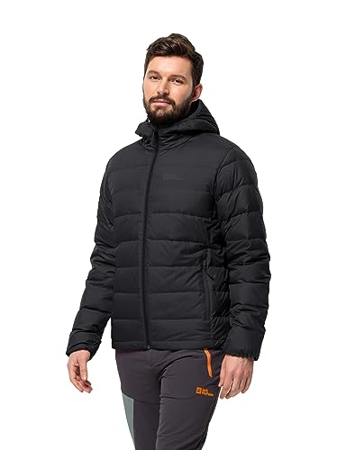 Jack Wolfskin Men's ATHER DOWN Hoody RDS Down Jacket, Black, on Sale