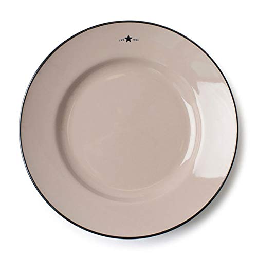LEXINGTON - Cake plate, dessert plate - Plate - Stoneware - Color: Beige Dark Blue - Dimensions (ØxH): 22.5 x 3.5 cm