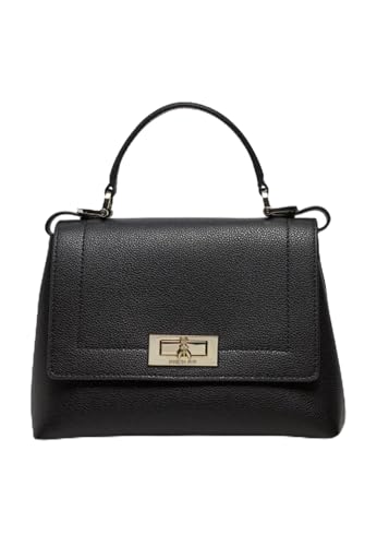 PATRIZIA PEPE Handtasche aus Leder mit Klappe und Schultergurt Schwarz, Schwarz (k103), Einheitsgröße im Sale