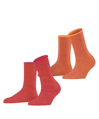 Thumbnail for ESPRIT Damen Socken Allover Stripe Multipack W So Baumwolle gemustert 2 Paar, Rot Red Mix 0200, 39-42 im Sale