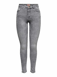 Thumbnail for ONLY Women's Onlpower Mid Push Up Sk Azg937 Noos Jeans, Gray Denim, / 34L EU on sale