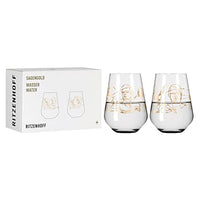 Thumbnail for RITZENHOFF 3421001 Wasserglas 500 ml - Serie Sagengold Nr. 1, 2er Set, Mythologiemotiv, Echt-Gold - Made in Germany im Sale