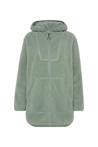Thumbnail for SOCCX Damen Lange Kapuzenjacke aus Teddyplüsch Blue Navy im Sale