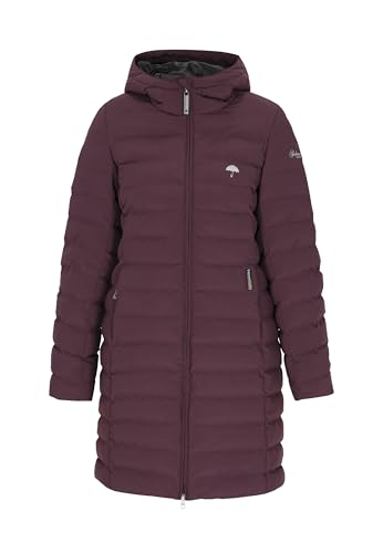 Schmuddelwedda Damen Winterjacke Langarm Reißverschluss Tasche Freizeit, L, Dunkelviolett im Sale