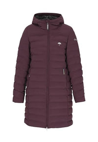 Thumbnail for Schmuddelwedda Damen Winterjacke Langarm Reißverschluss Tasche Freizeit, L, Dunkelviolett im Sale
