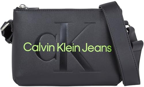 Calvin Klein Jeans Women's Small Shoulder Bag, Black (Black/Dark Juniper), One Size on Sale
