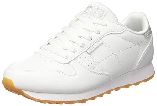 Skechers Women's Og 85 Old School Cool High Sneakers, White Duraleather Silver Glitter Trim, EU on sale