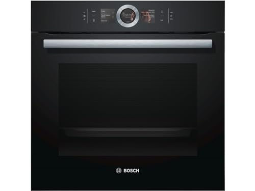 Bosch HBG676EB6 Series 8 Smart Built-in Oven, 60 x 60 cm, Made in Germany, Pyrolysis Self-Cleaning, Bosch Assist Baking Settings at the Touch of a Button, PerfectBake Baking Sensor, PerfectRoast Roasting Thermometer on Sale