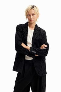 Thumbnail for Desigual Damen AME_sici Woman Woven Blazer, Schwarz, EU im Sale