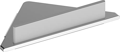 Keuco Eck-Duschablage aus Aluminium, silber eloxiert, inkl. Glas-Abzieher, weiß, 24,2x24,5x6,3cm, Wandmontage in der Dusche, Duschregal, Edition 400 im Sale