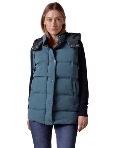 CECIL Damen B220236 Weste mit Kapuze, Dull Teal Blue, im Sale