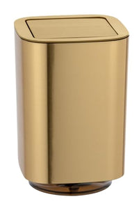 Thumbnail for WENKO Schwingdeckeleimer Mod. Auron Gold, 5,5 Liter Kosmetikeimer für das Badezimmer, aus Kunststoff, Deckel abnehmbar im Sale