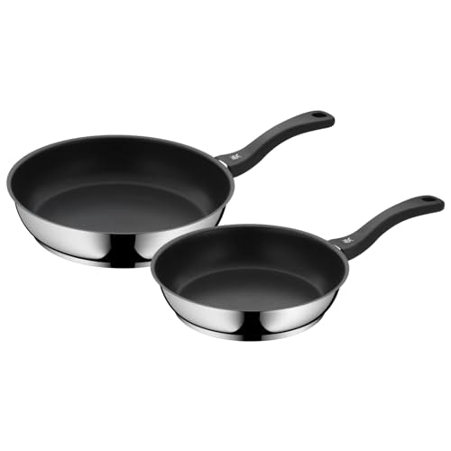 WMF Devil frying pan set 2-piece, frying pan 28 cm + 24 cm, pan induction, Cromargan stainless steel coated, plastic handle on sale
