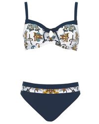 Thumbnail for Sunflair Bikini Set with Underwire White-Midnight Blue 46 B on Sale