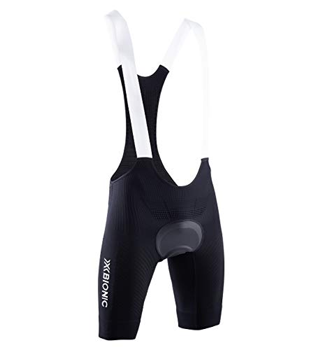 X-Bionic Herren Invent Bike Race Bib Shorts, Opal Black/Arctic White, im Sale